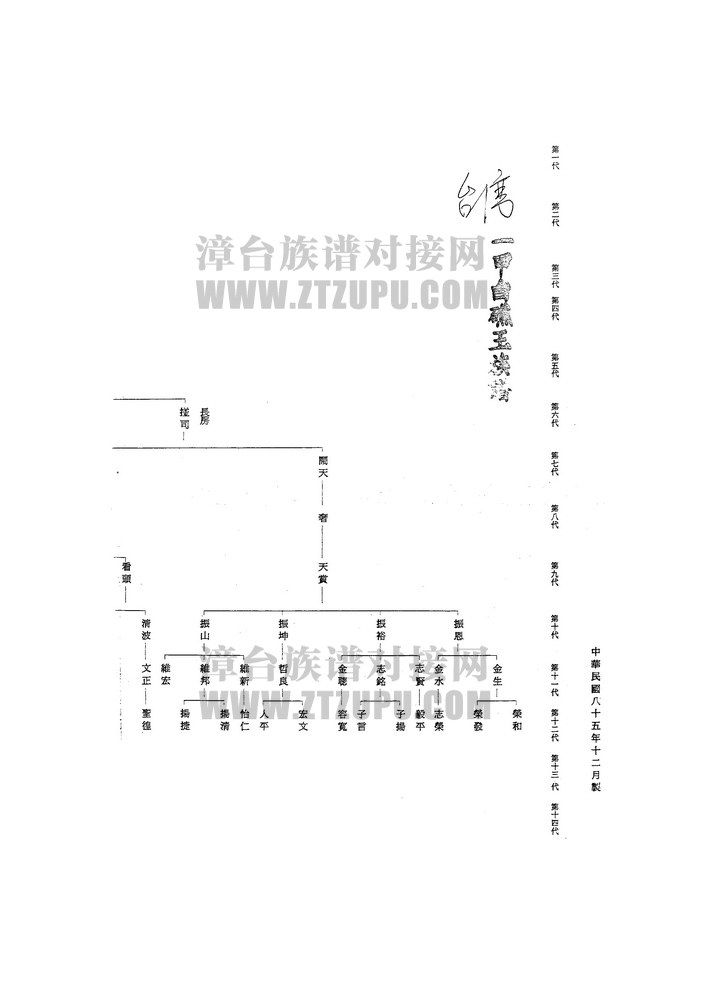 《台湾一甲白礁王族谱》